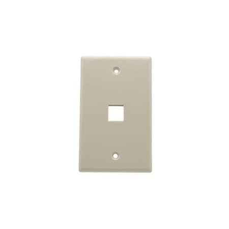 Swe-Tech 3C Keystone Wall Plate, Lite Almond, 1 Port, Single Gang FWT3012-09301